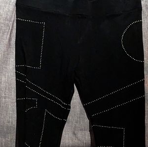 Bebe embellish leggings thicker very soft and well made.